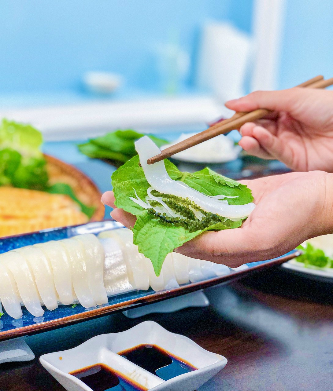 Cách làm mực nhảy sashimi